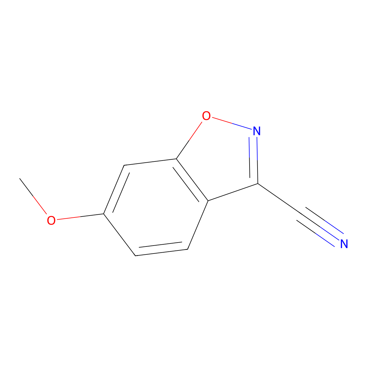 6-Methoxybenzo[d]isoxazole-3-carbonitrile molecular structure, CAS 1314973-26-6