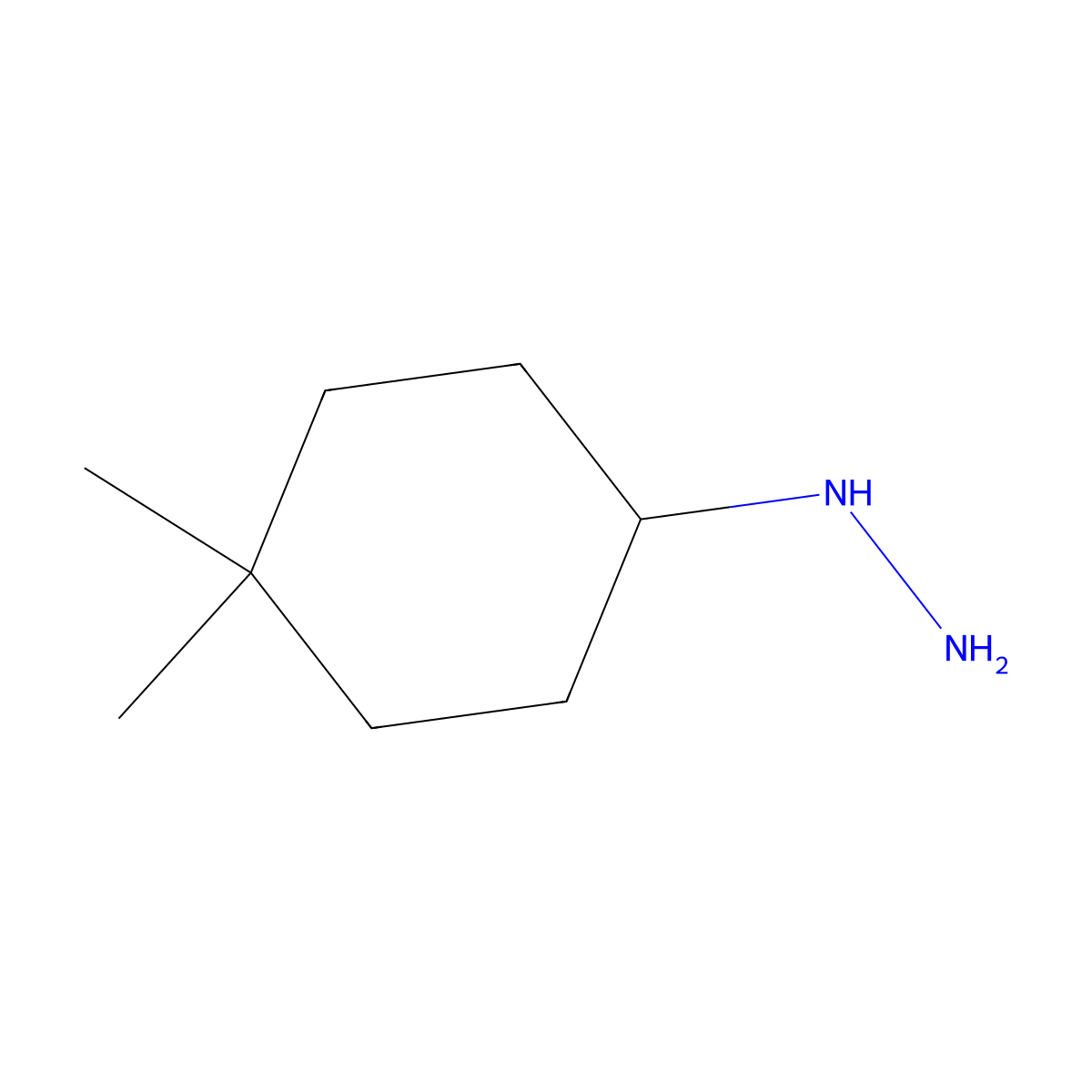 (4,4-Dimethylcyclohexyl)hydrazine molecular structure, CAS 1314973-37-9
