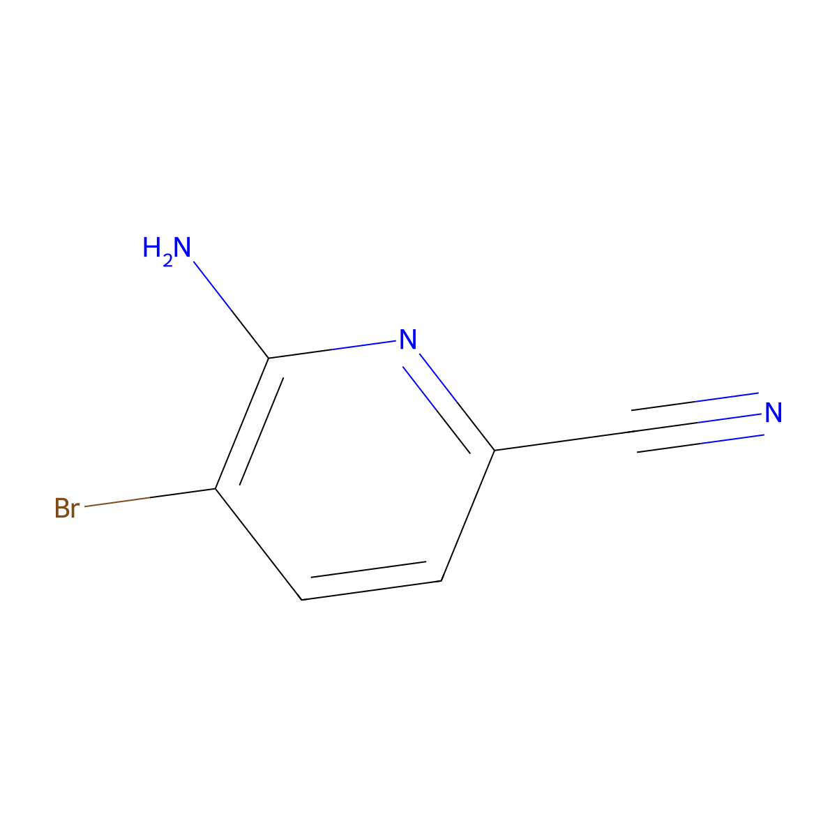 6-Amino-5-bromopicolinonitrile molecular structure, CAS 1314974-91-8