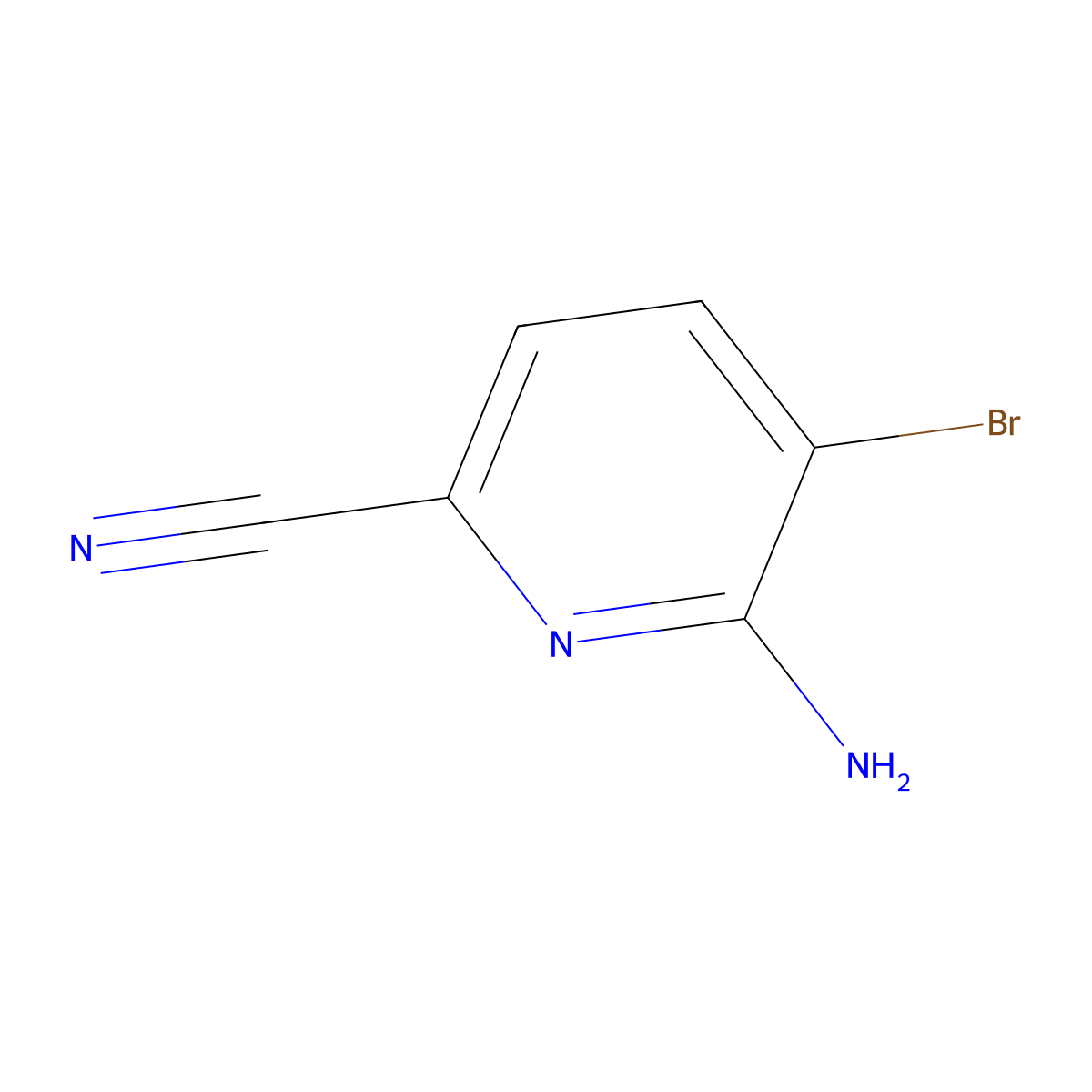 6-Amino-5-bromopicolinonitrile molecular structure, CAS 1314974-91-8