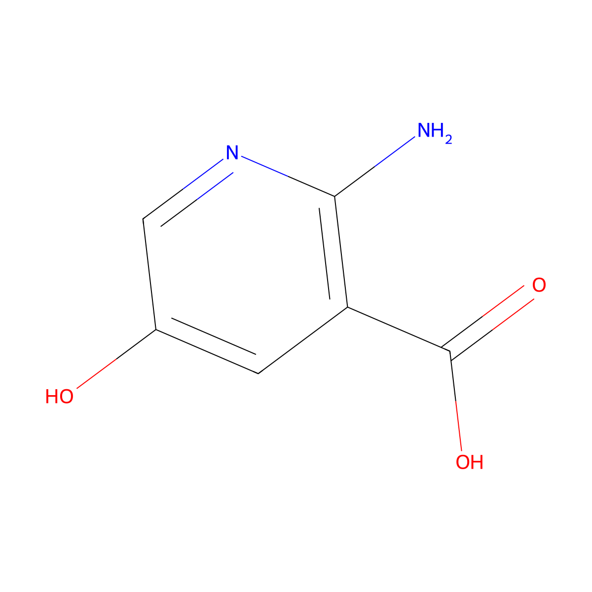 2-Amino-5-hydroxynicotinic acid molecular structure, CAS 1314975-07-9