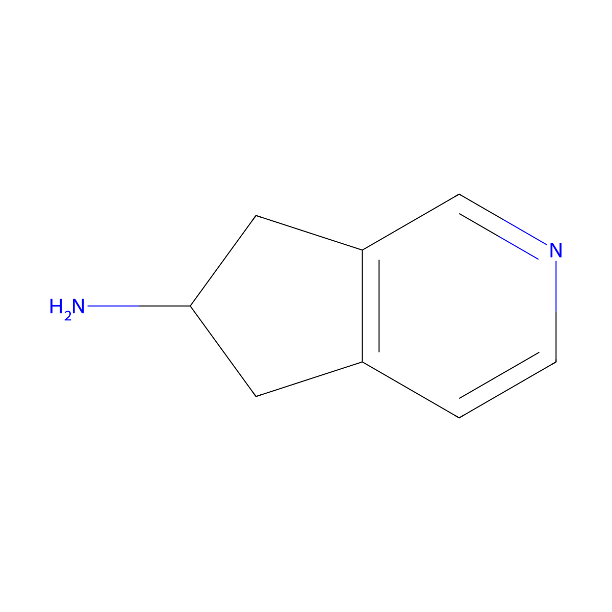 6,7-dihydro-5H-cyclopenta[c]pyridin-6-amine molecular structure, CAS 1314975-12-6