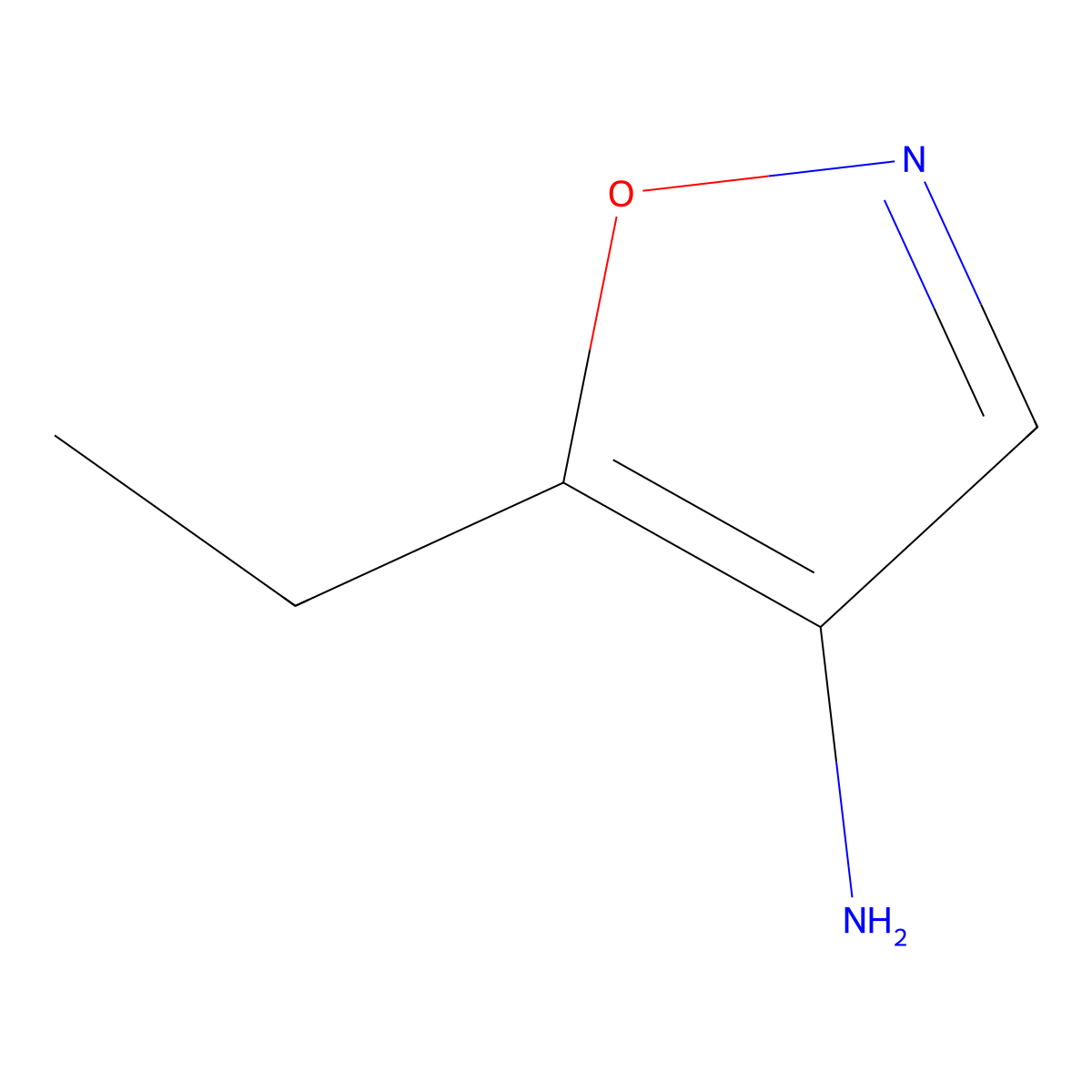 5-Ethyl-1,2-oxazol-4-amine molecular structure, CAS 1314975-26-2