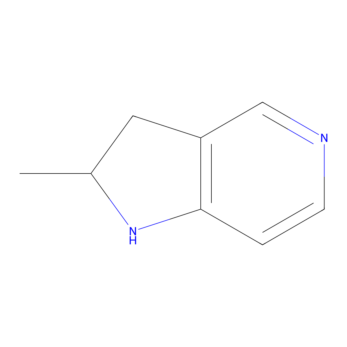 2-methyl-1H,2H,3H-pyrrolo[3,2-c]pyridine molecular structure, CAS 1314975-31-9