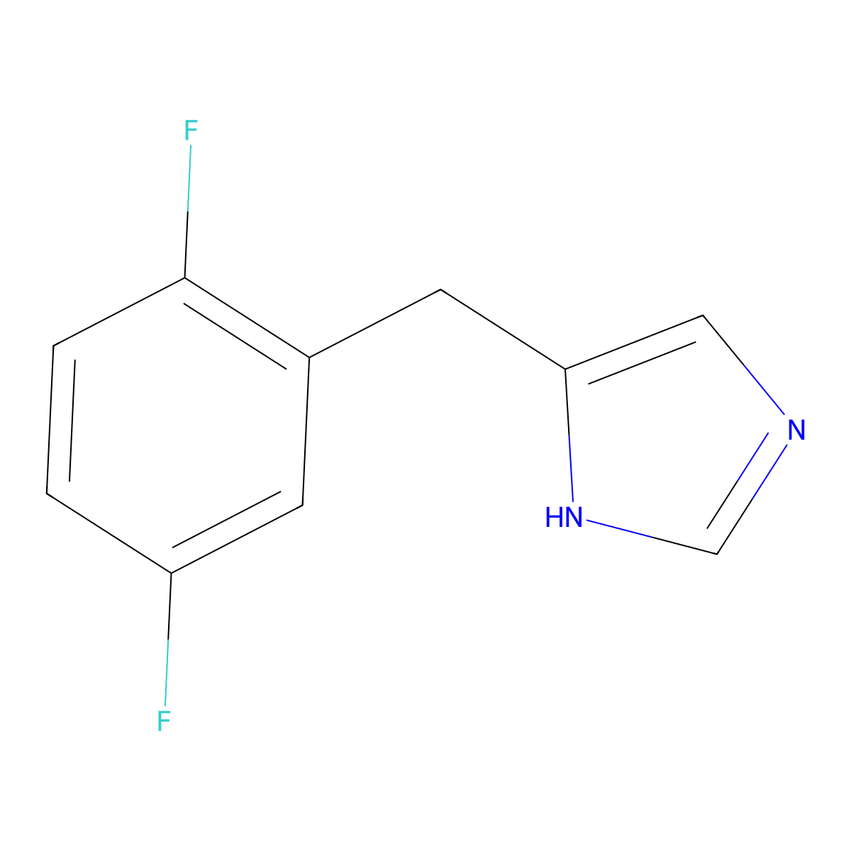 4-[(2,5-difluorophenyl)methyl]-1H-imidazole molecular structure, CAS 1314975-49-9