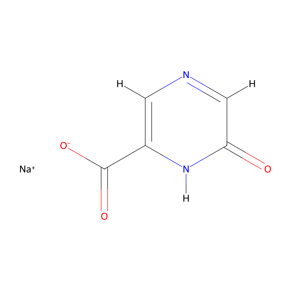Sodium 6-hydroxypyrazine-2-carboxylate molecular structure, CAS 1314975-91-1