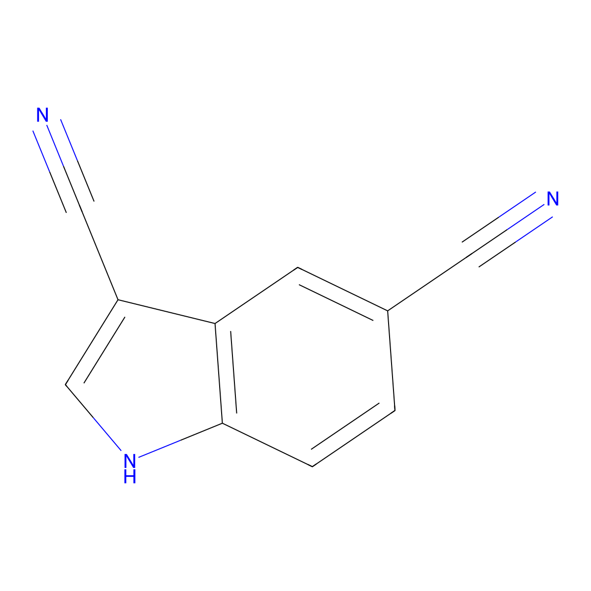 1H-indole-3,5-dicarbonitrile molecular structure, CAS 1314976-35-6