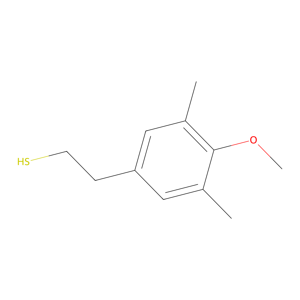 2-(3,5-Dimethyl-4-methoxyphenyl)ethanethiol molecular structure, CAS 1314976-64-1