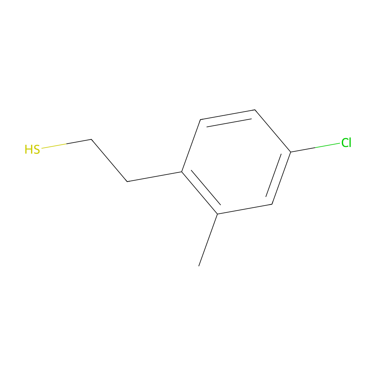 2-(4-Chloro-2-methylphenyl)ethanethiol molecular structure, CAS 1314976-68-5