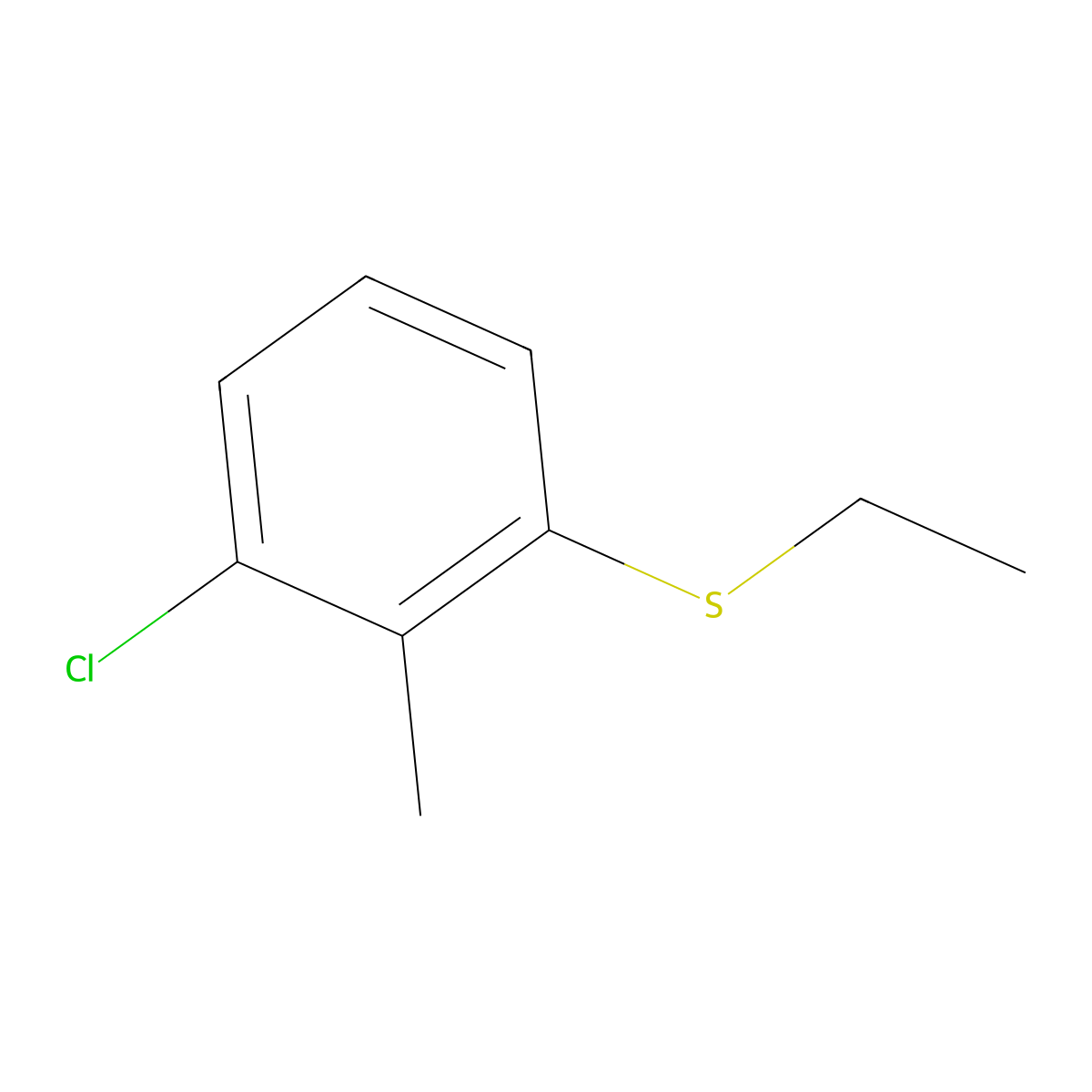 3-Chloro-2-methylphenyl ethyl sulfide molecular structure, CAS 1314976-90-3