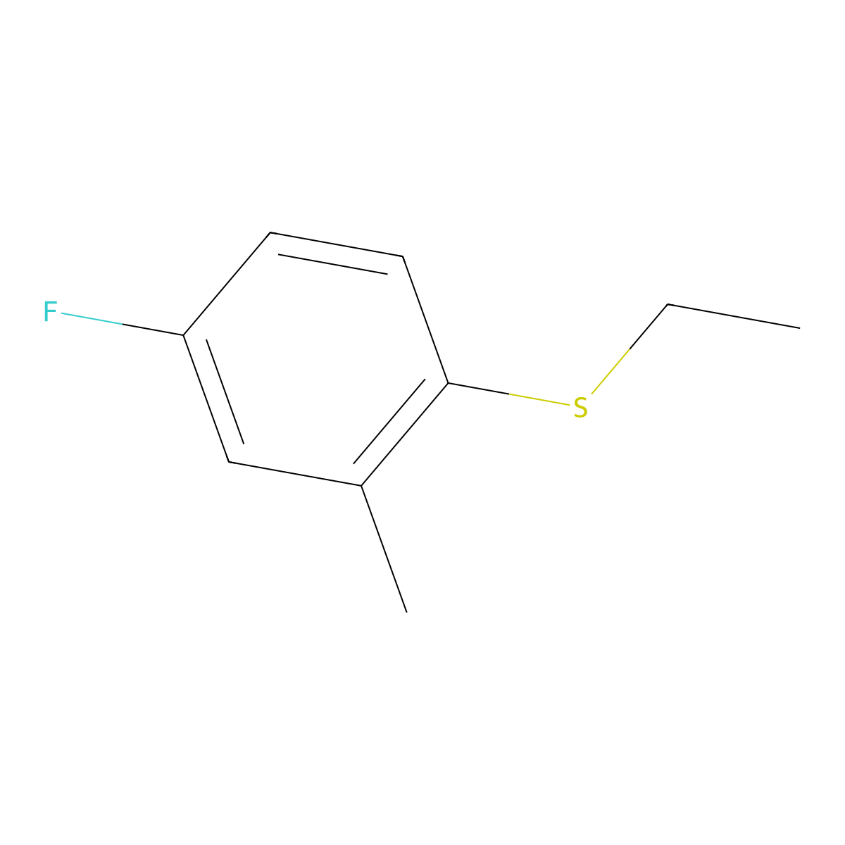 Ethyl 4-fluoro-2-methylphenyl sulfide molecular structure, CAS 1314976-97-0