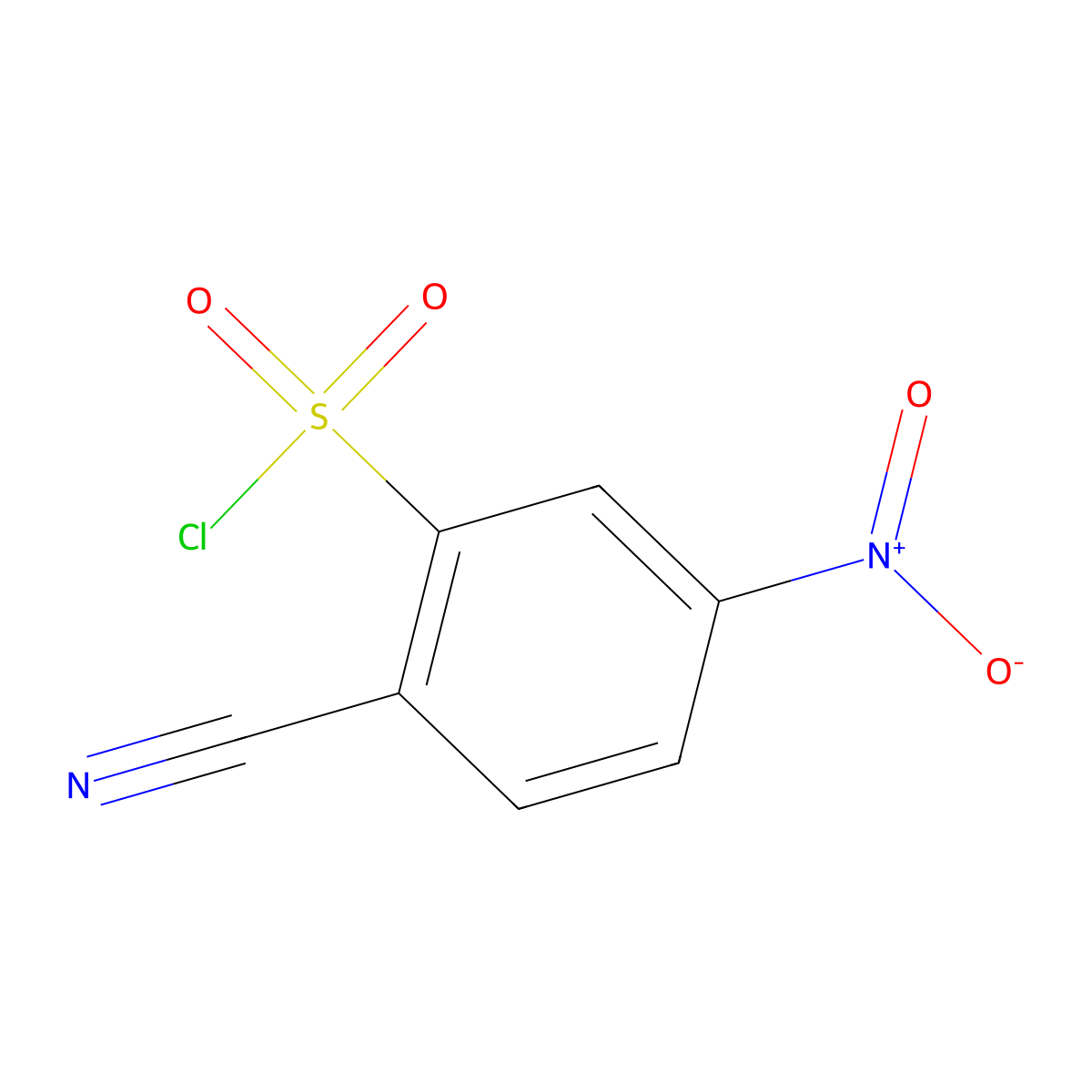 2-Cyano-5-nitrobenzene-1-sulfonyl chloride molecular structure, CAS 1314977-09-7