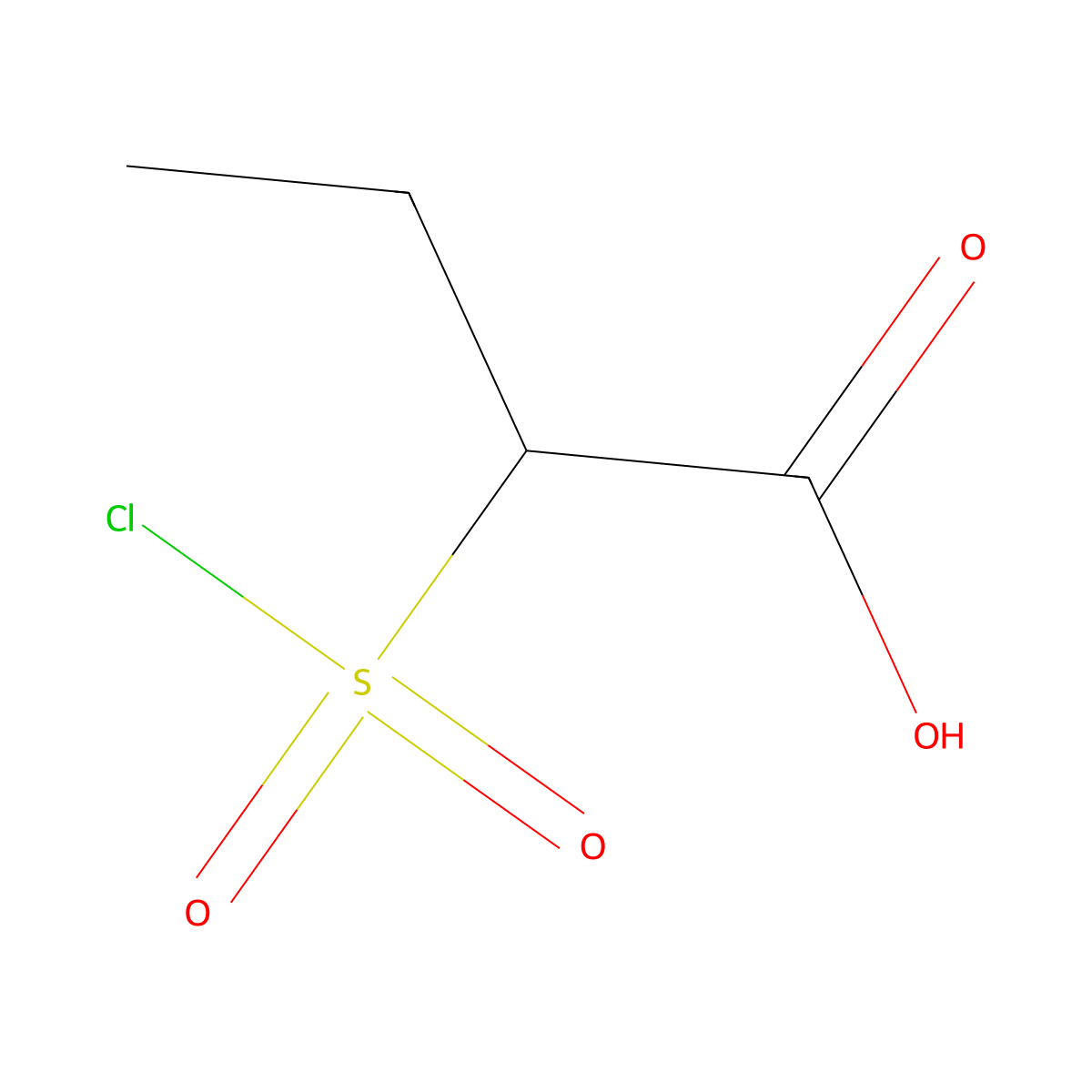 2-(Chlorosulfonyl)butanoic acid molecular structure, CAS 1314977-78-0