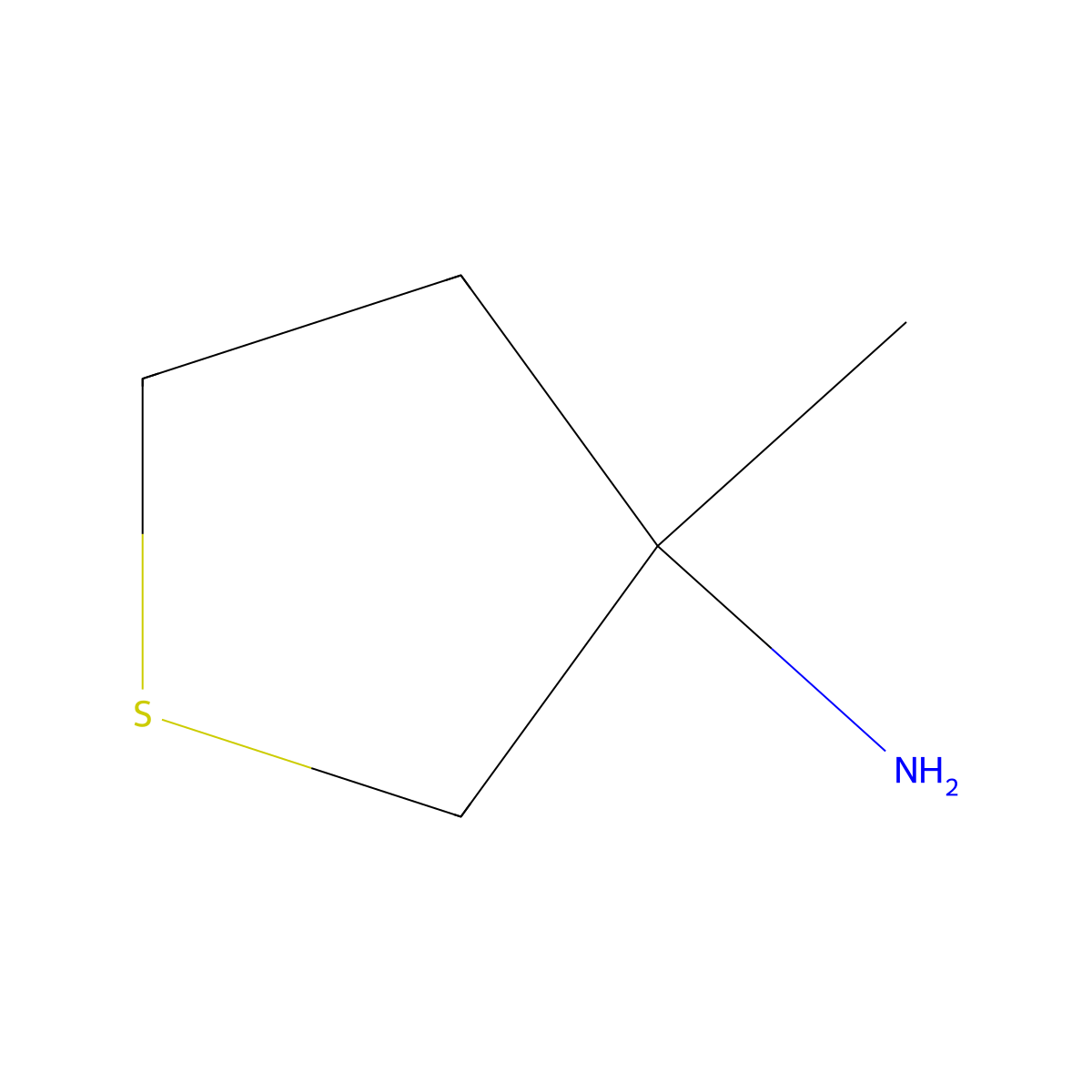 3-Methylthiolan-3-amine molecular structure, CAS 1314977-91-7
