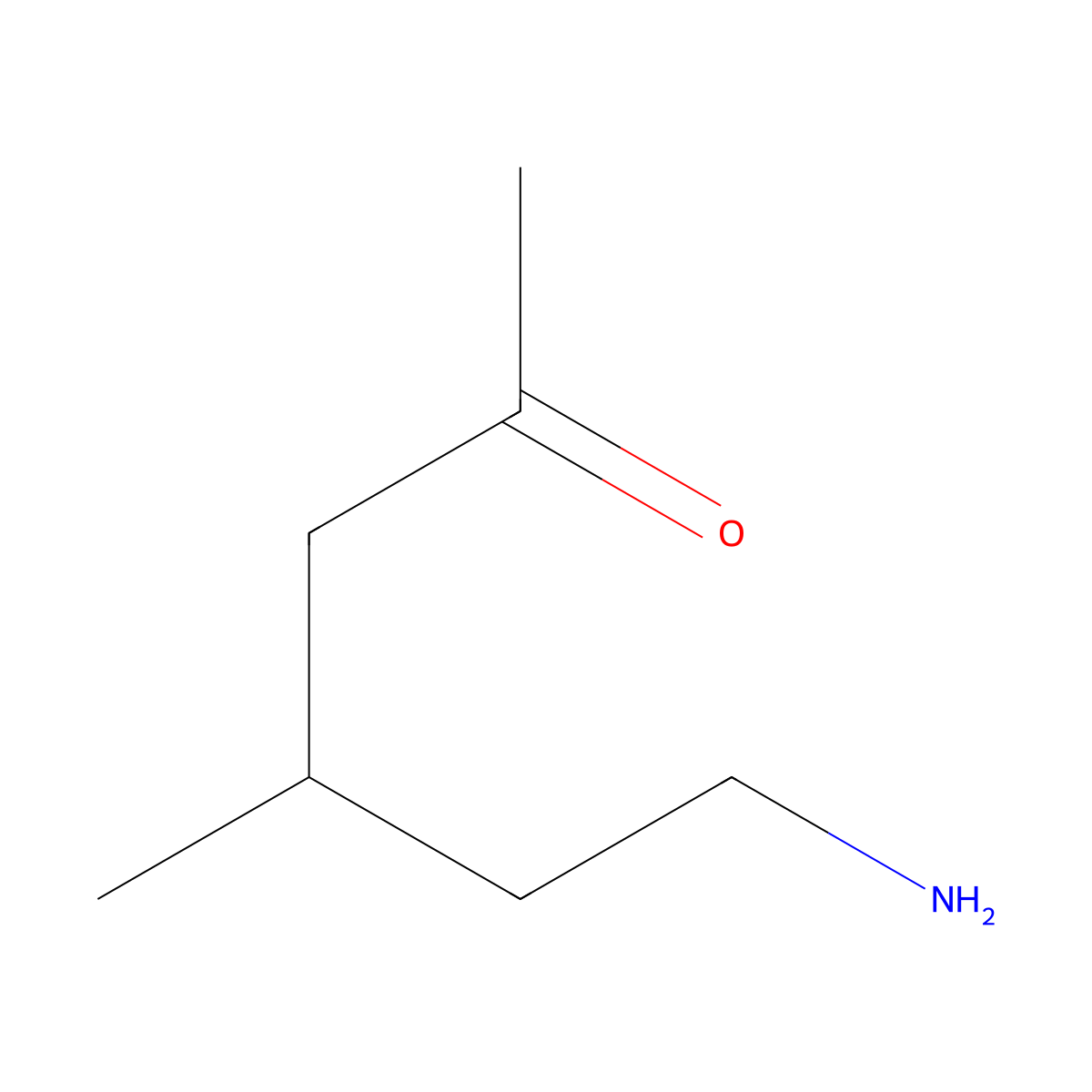 6-Amino-4-methylhexan-2-one molecular structure, CAS 1314978-53-4