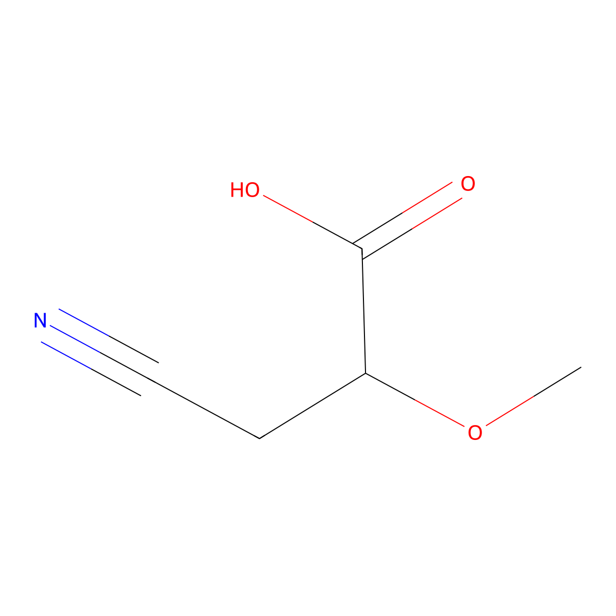 3-Cyano-2-methoxypropanoic acid molecular structure, CAS 1314978-71-6