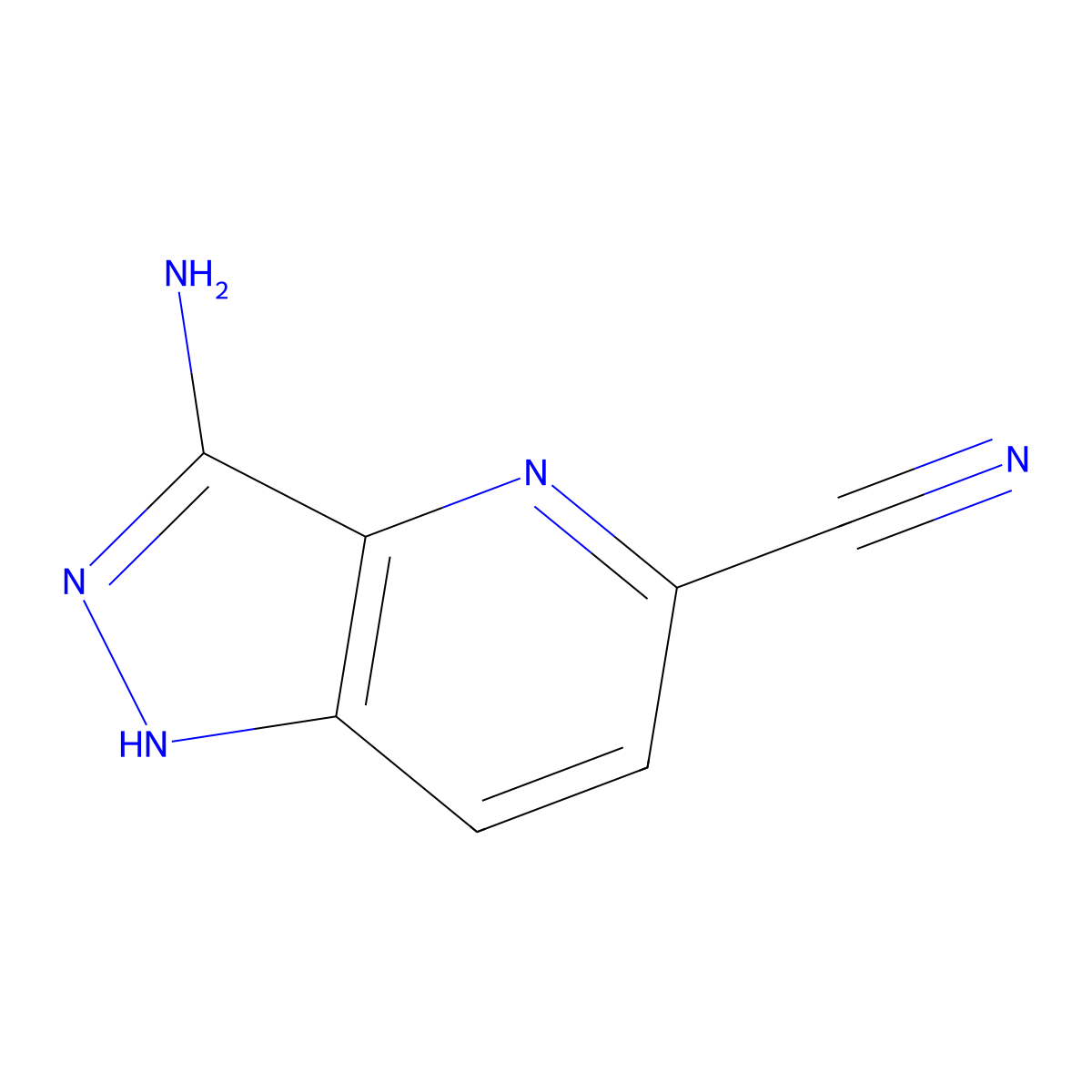 3-amino-1H-pyrazolo[4,3-b]pyridine-5-carbonitrile molecular structure, CAS 1314979-27-5