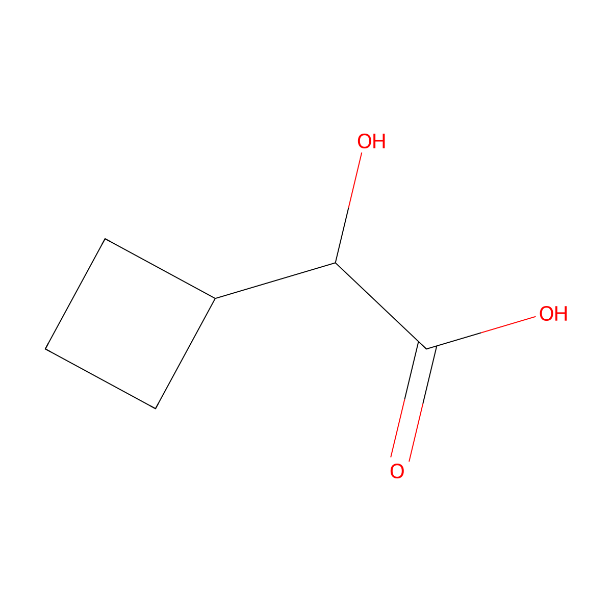2-Cyclobutyl-2-hydroxyacetic acid molecular structure, CAS 1314979-79-7