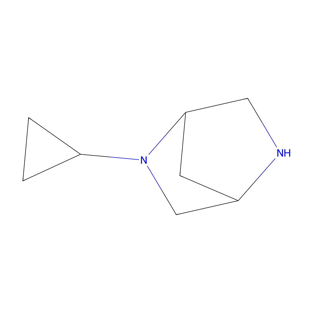 2-Cyclopropyl-2,5-diazabicyclo[2.2.1]heptane molecular structure, CAS 1314980-35-2