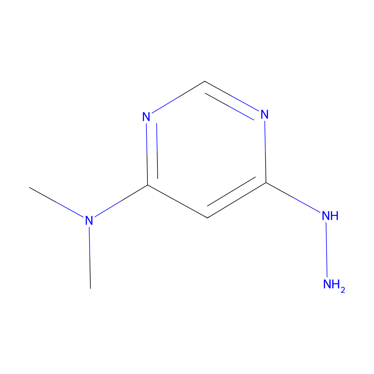 6-hydrazinyl-N,N-dimethylpyrimidin-4-amine molecular structure, CAS 1314980-57-8