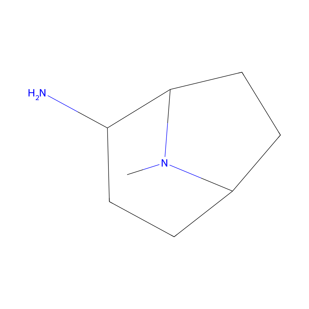 2-Amino-8-methyl-8-azabicyclo[3.2.1]octane molecular structure, CAS 1314981-01-5