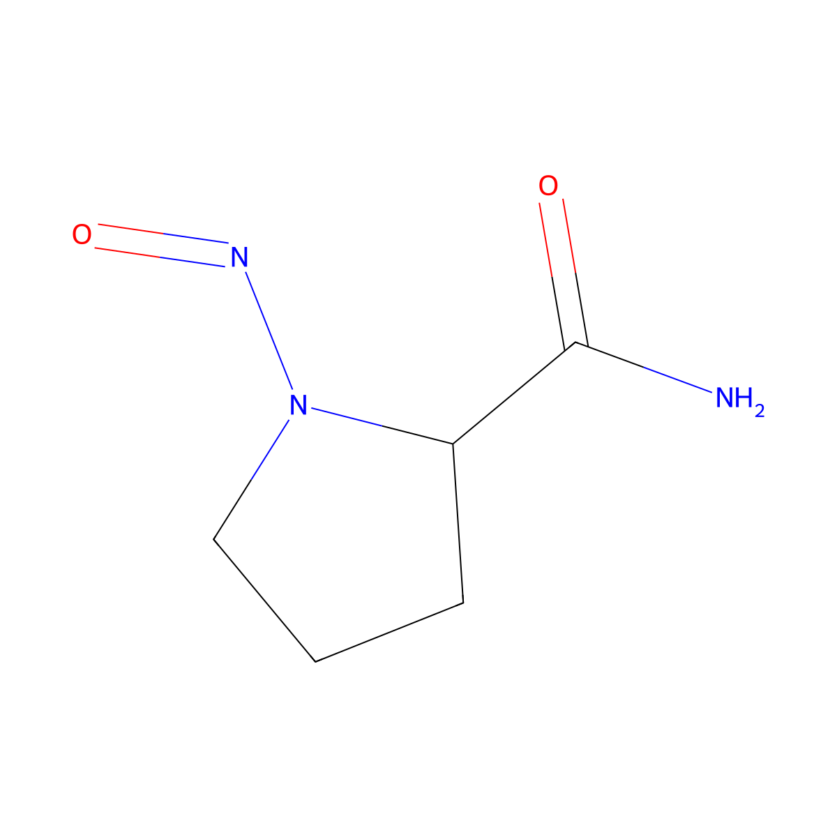 1-Nitrosopyrrolidine-2-carboxamide molecular structure, CAS 1314981-03-7