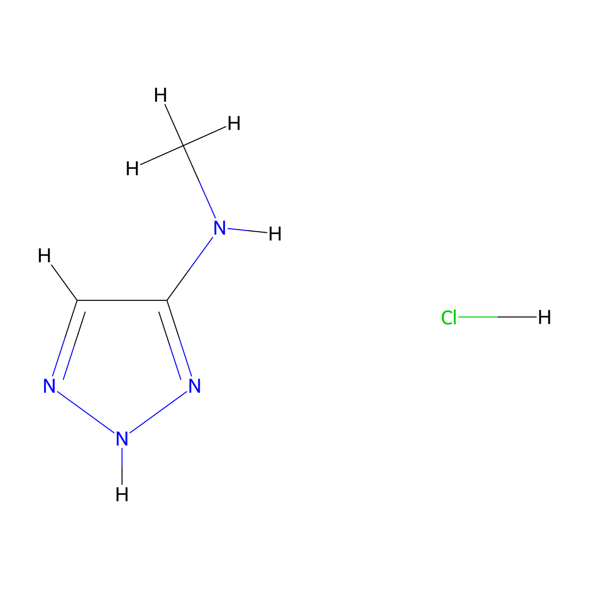 N-methyl-1H-1,2,3-triazol-5-amine hydrochloride molecular structure, CAS 1314981-11-7