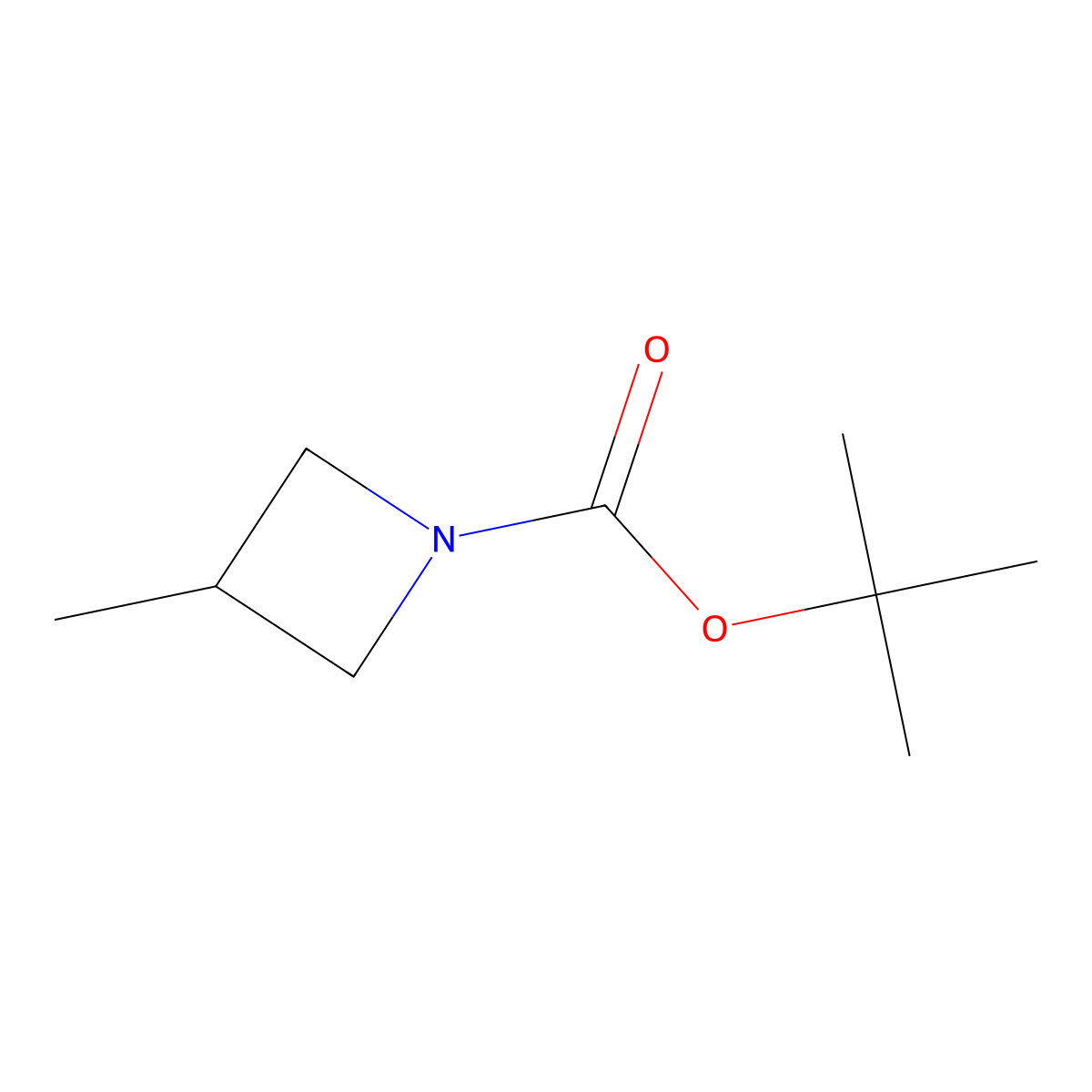 Tert-butyl 3-methylazetidine-1-carboxylate molecular structure, CAS 1314984-00-3