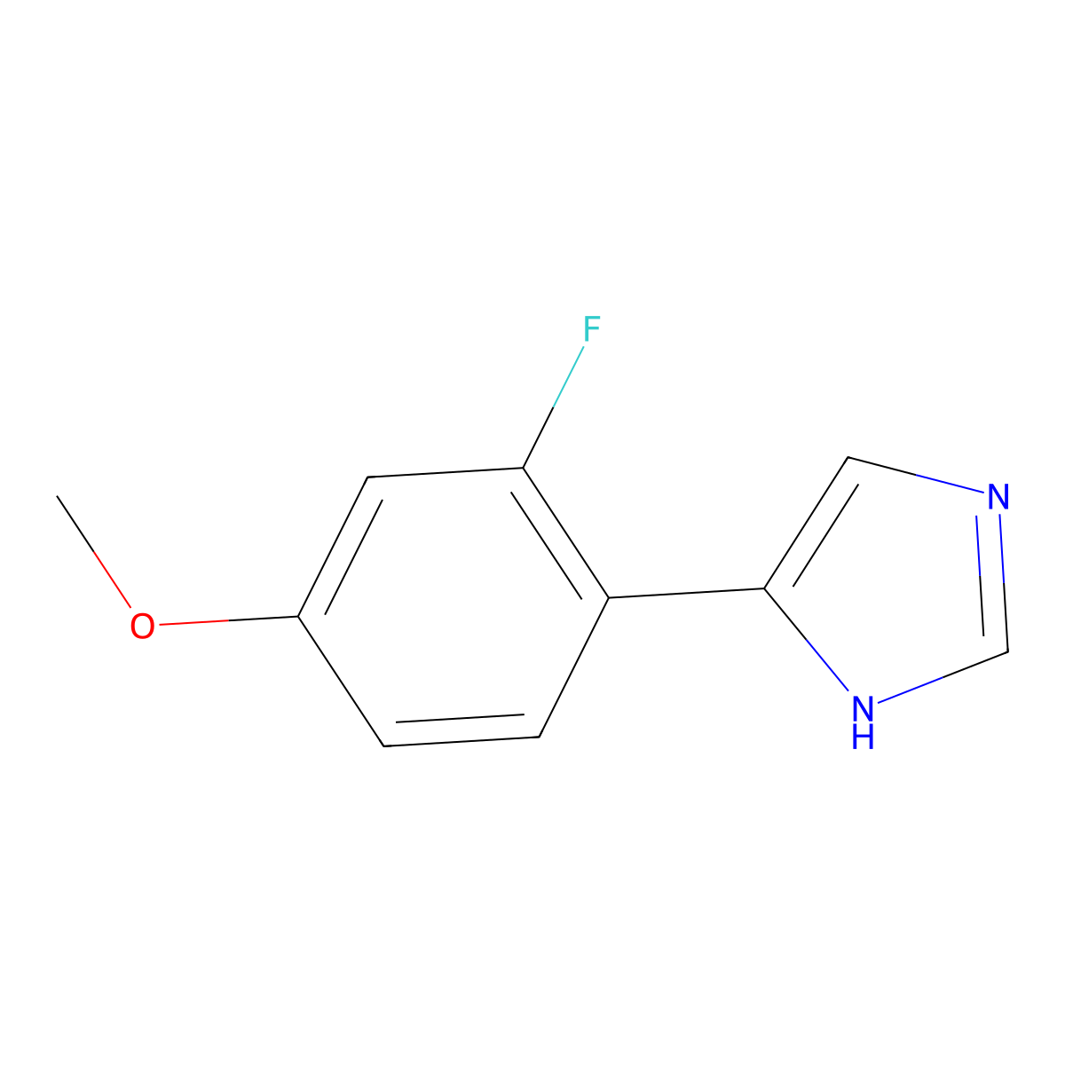 4-(2-fluoro-4-methoxyphenyl)-1H-imidazole molecular structure, CAS 1314984-63-8