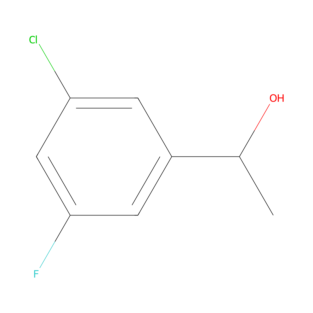 1-(3-Chloro-5-fluorophenyl)ethanol molecular structure, CAS 1314984-67-2
