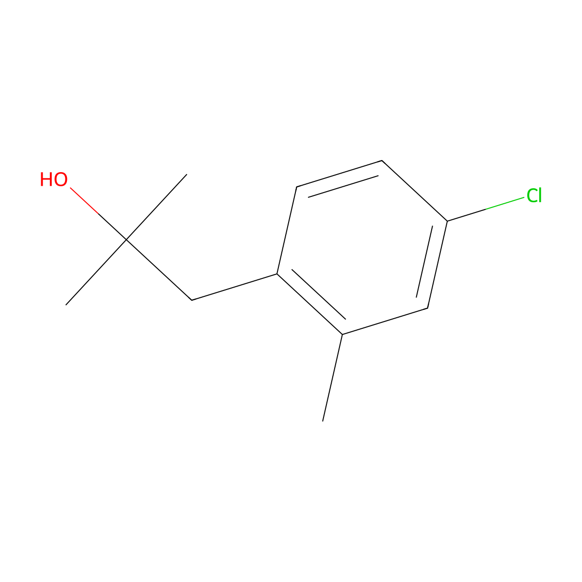 1-(4-Chloro-2-methylphenyl)-2-methylpropan-2-ol molecular structure, CAS 1314984-79-6