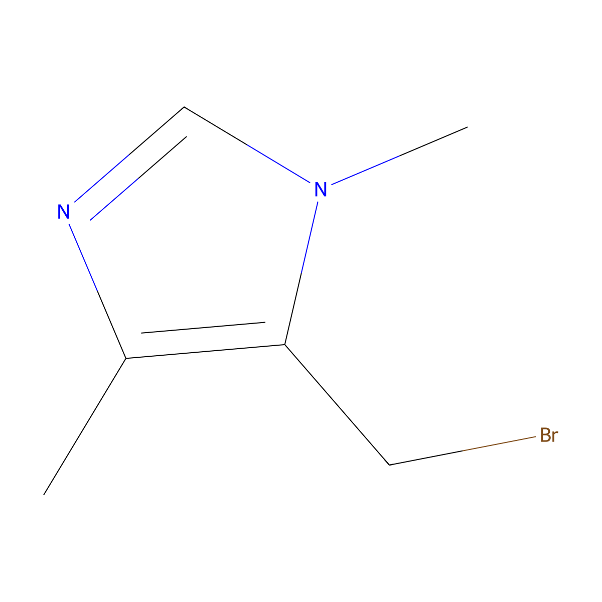 5-(bromomethyl)-1,4-dimethyl-1H-imidazole molecular structure, CAS 1314984-80-9