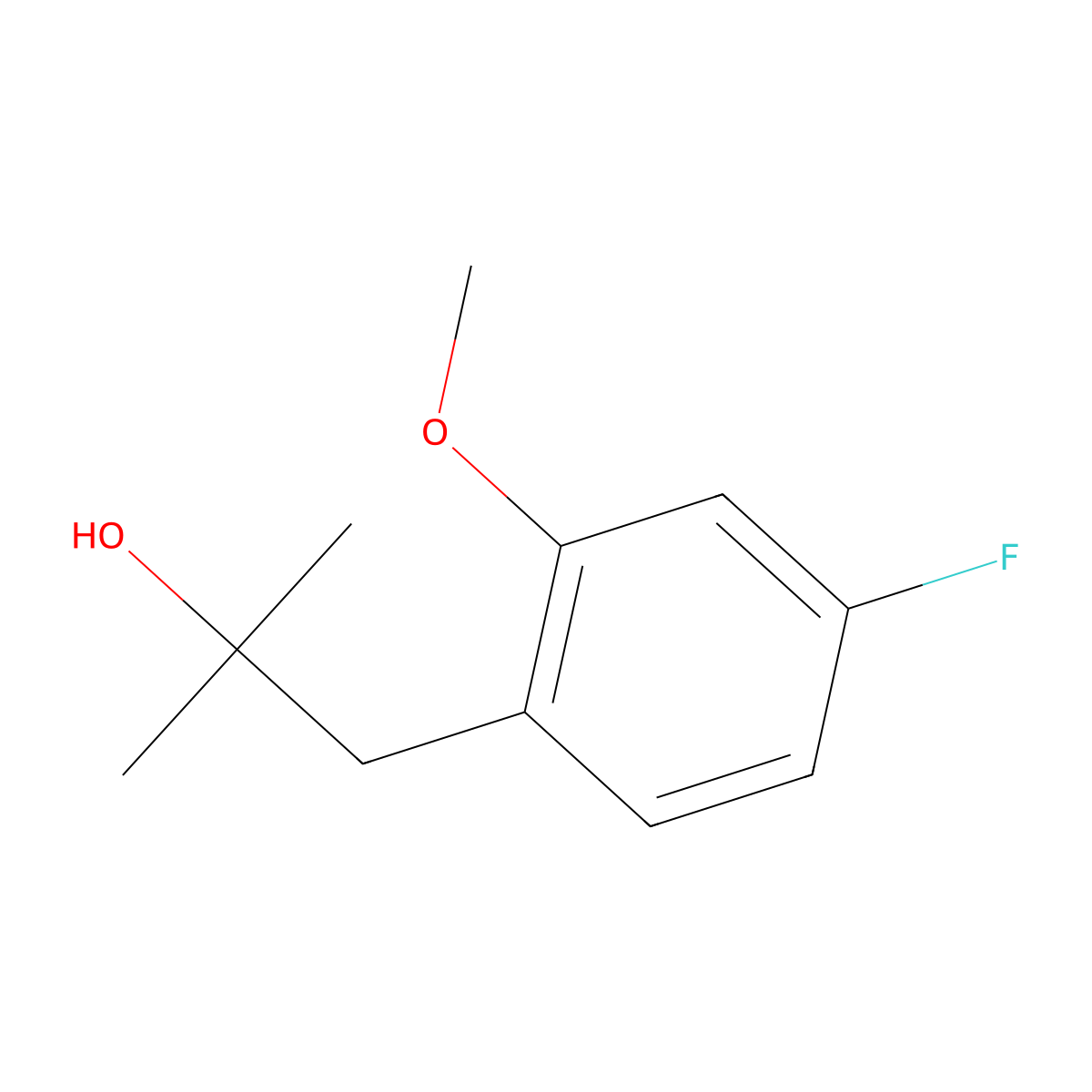 1-(4-Fluoro-2-methoxyphenyl)-2-methylpropan-2-ol molecular structure, CAS 1314984-82-1
