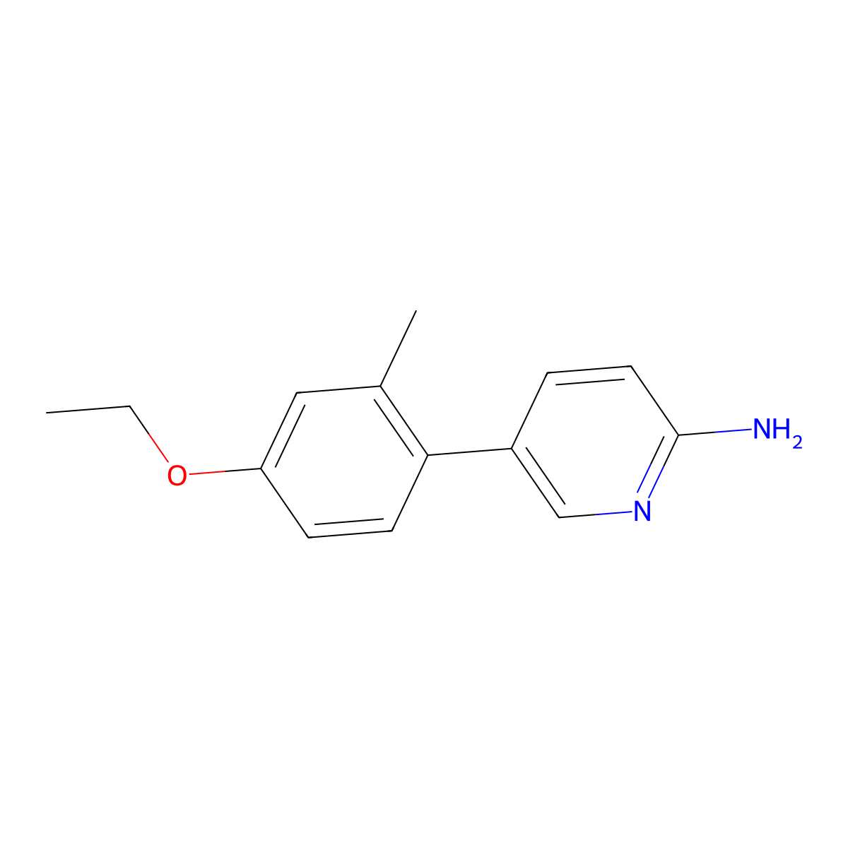 5-(4-Ethoxy-2-methylphenyl)pyridin-2-amine molecular structure, CAS 1314985-23-3