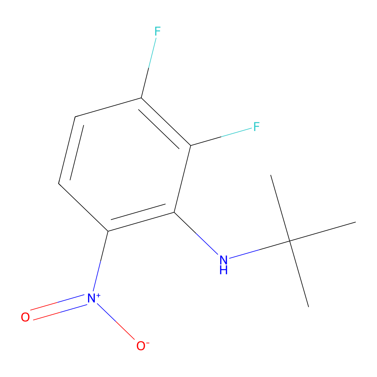 N-tert-Butyl-2,3-difluoro-6-nitroaniline molecular structure, CAS 1314985-42-6