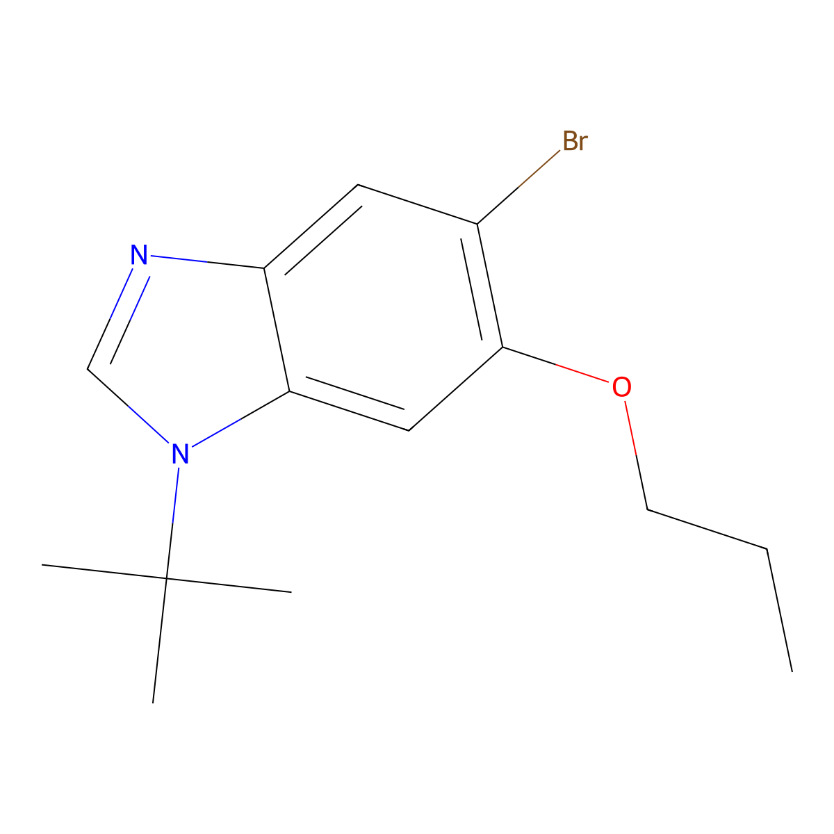 5-Bromo-1-t-butyl-6-propoxybenzimidazole molecular structure, CAS 1314985-53-9