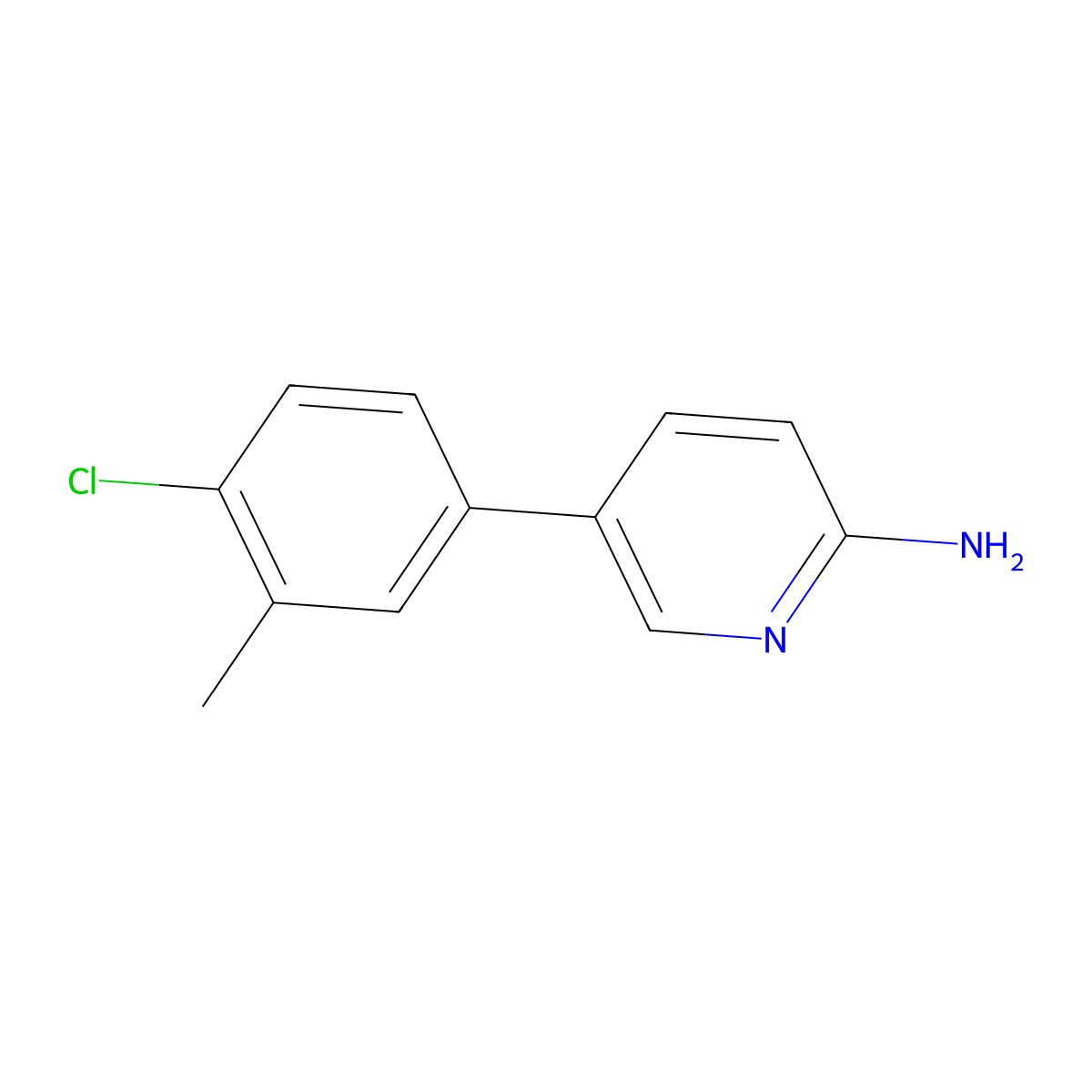 5-(4-Chloro-3-methylphenyl)pyridin-2-amine molecular structure, CAS 1314985-69-7