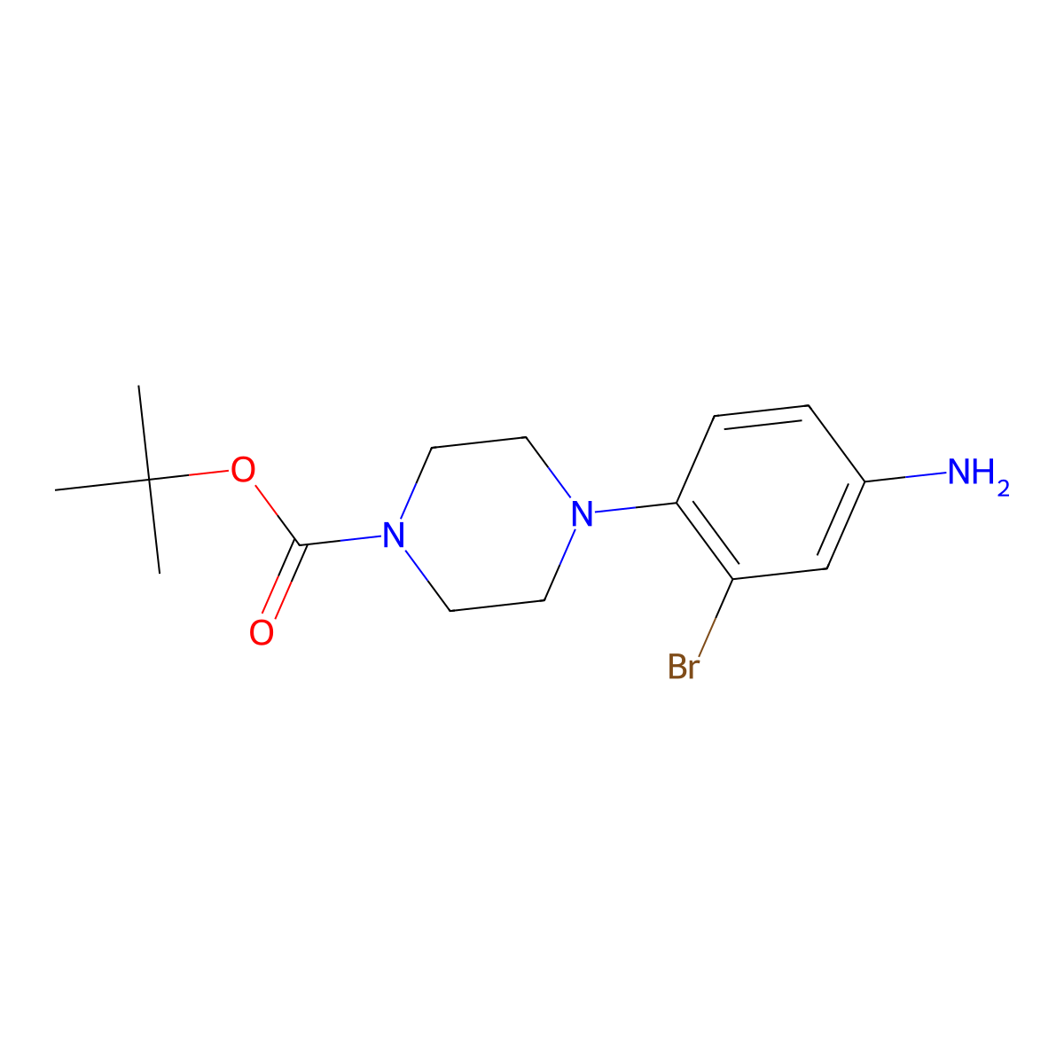 tert-Butyl 4-(4-amino-2-bromophenyl)piperazine-1-carboxylate molecular structure, CAS 1314985-71-1