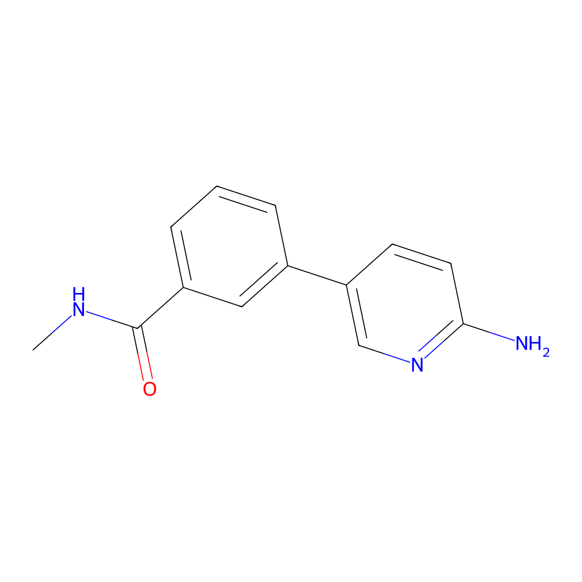 3-(6-Aminopyridin-3-yl)-N-methylbenzamide molecular structure, CAS 1314985-80-2