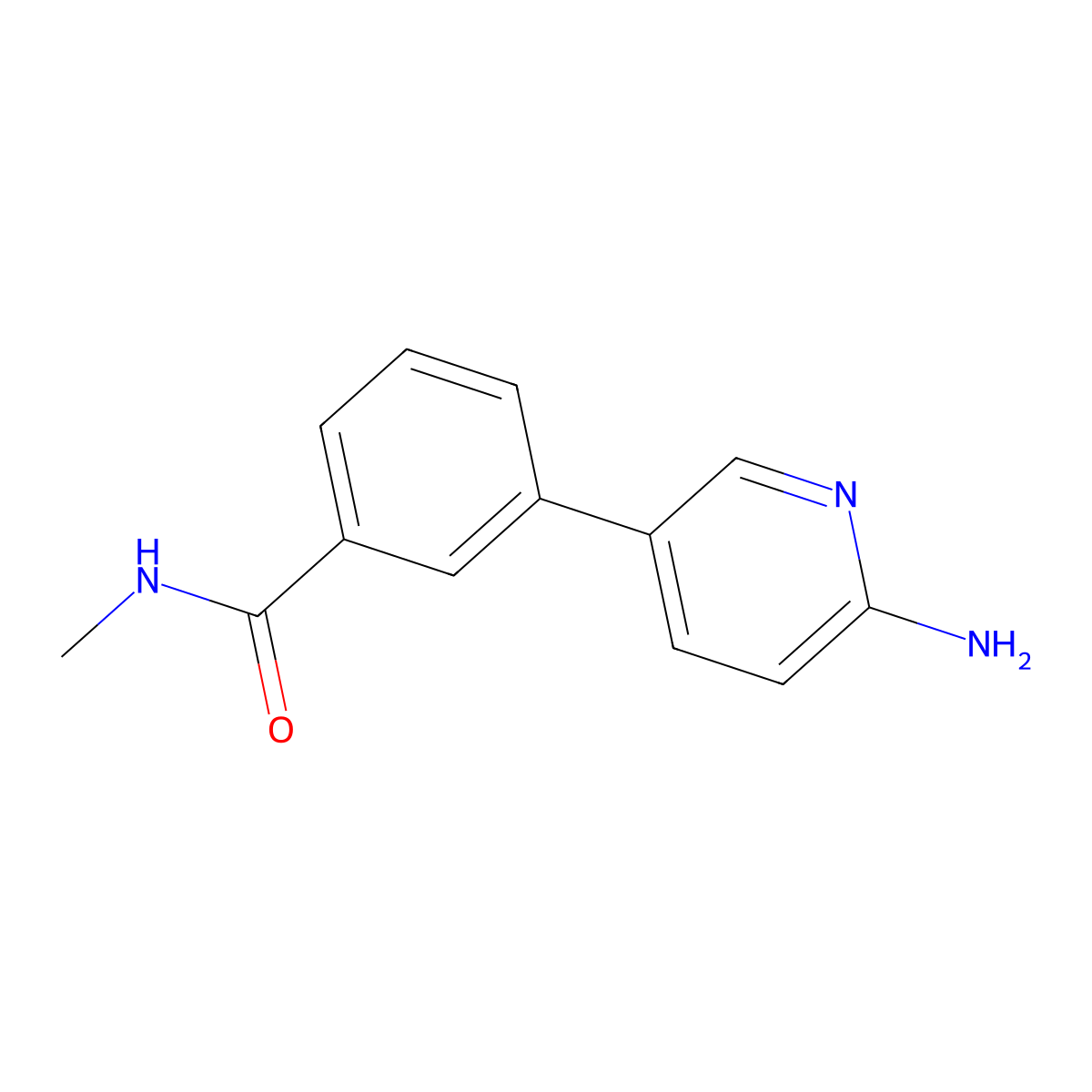 3-(6-Aminopyridin-3-yl)-N-methylbenzamide molecular structure, CAS 1314985-80-2