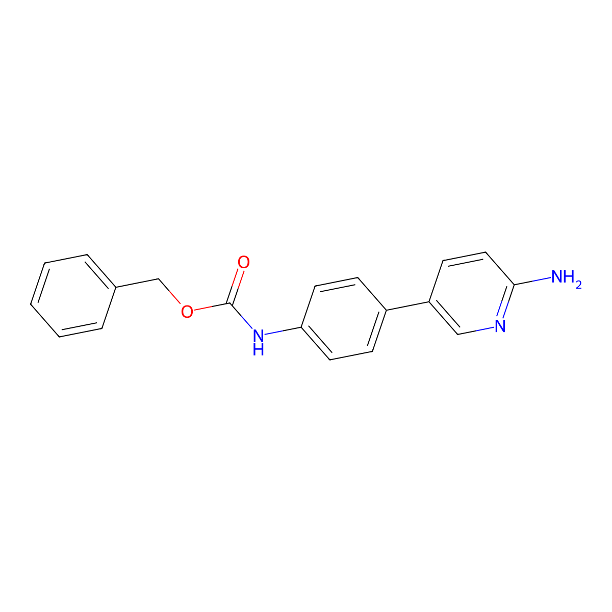 2-Amino-5-(4-Cbz-Aminophenyl)pyridine molecular structure, CAS 1314987-26-2