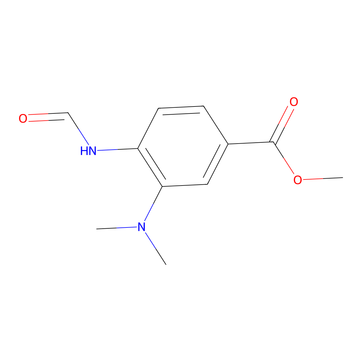 Methyl 3-(dimethylamino)-4-formamidobenzoate molecular structure, CAS 1314987-27-3