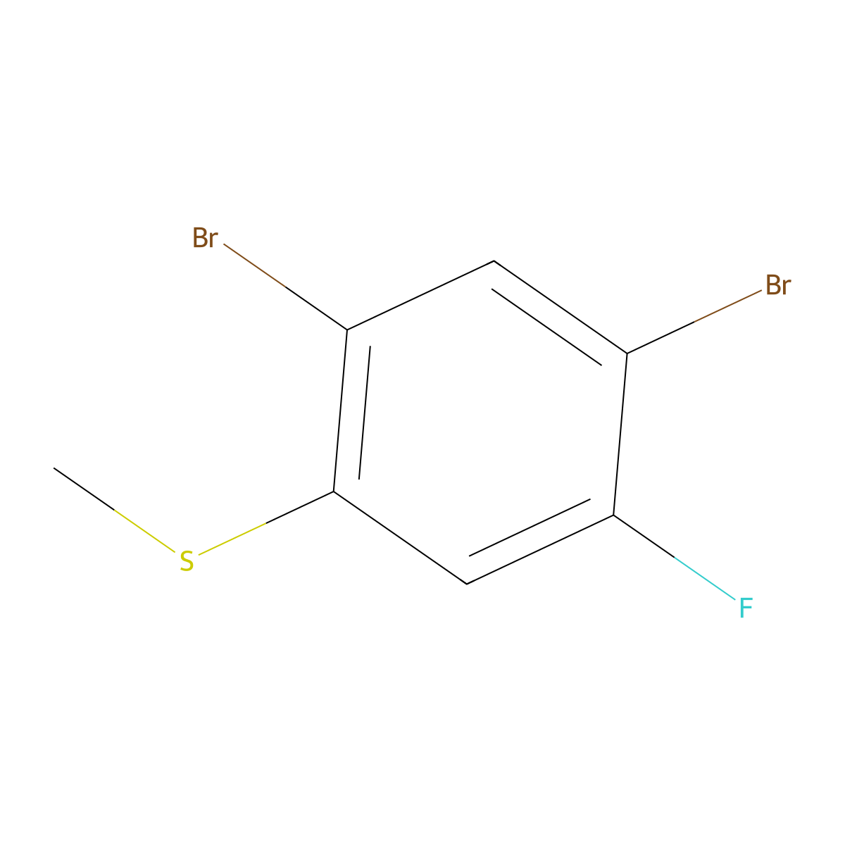 2,4-Dibromo-5-fluorothioanisole molecular structure, CAS 1314987-31-9