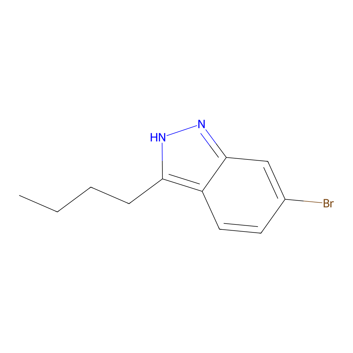 6-Bromo-3-butyl-1H-indazole molecular structure, CAS 1314987-32-0
