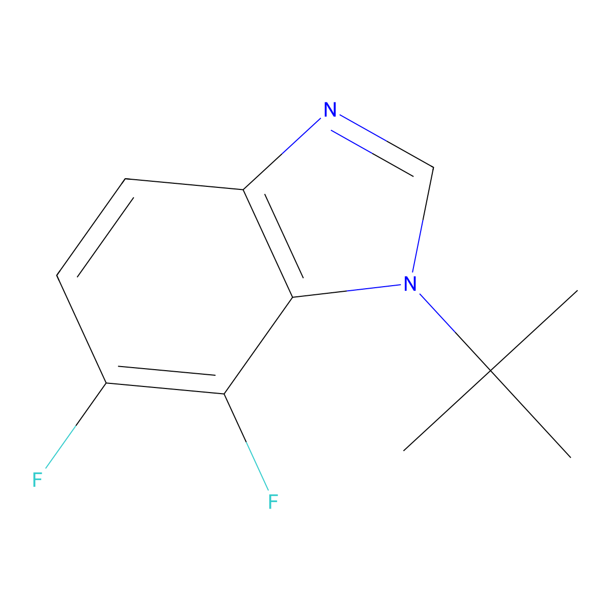 1-t-Butyl-6,7-difluorobenzimidazole molecular structure, CAS 1314987-35-3