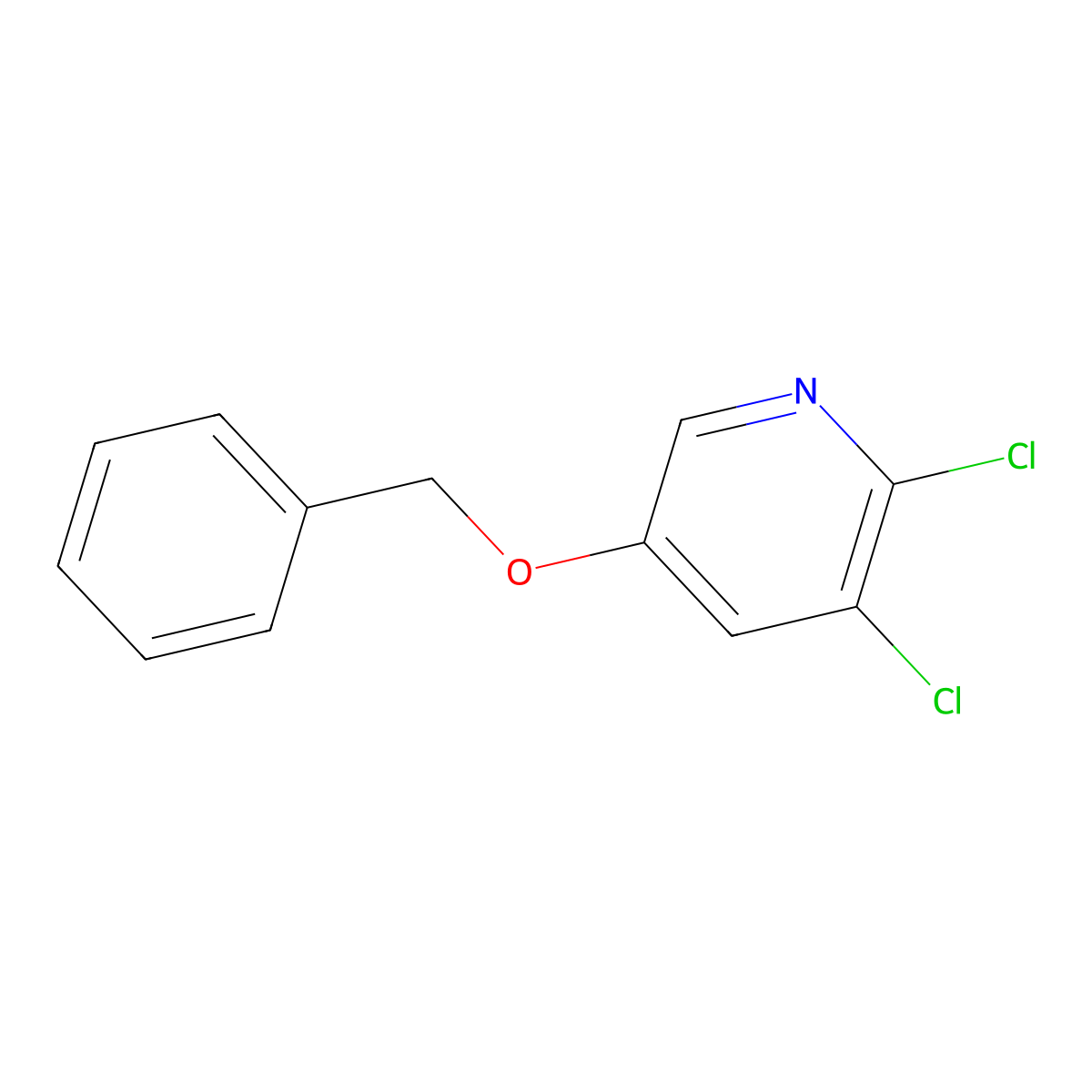 5-(Benzyloxy)-2,3-dichloropyridine molecular structure, CAS 1314987-39-7