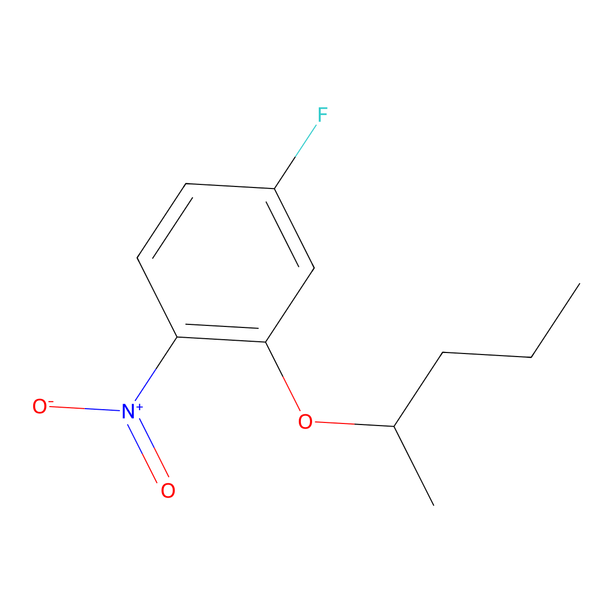4-Fluoro-1-nitro-2-(pentan-2-yloxy)benzene molecular structure, CAS 1314987-41-1