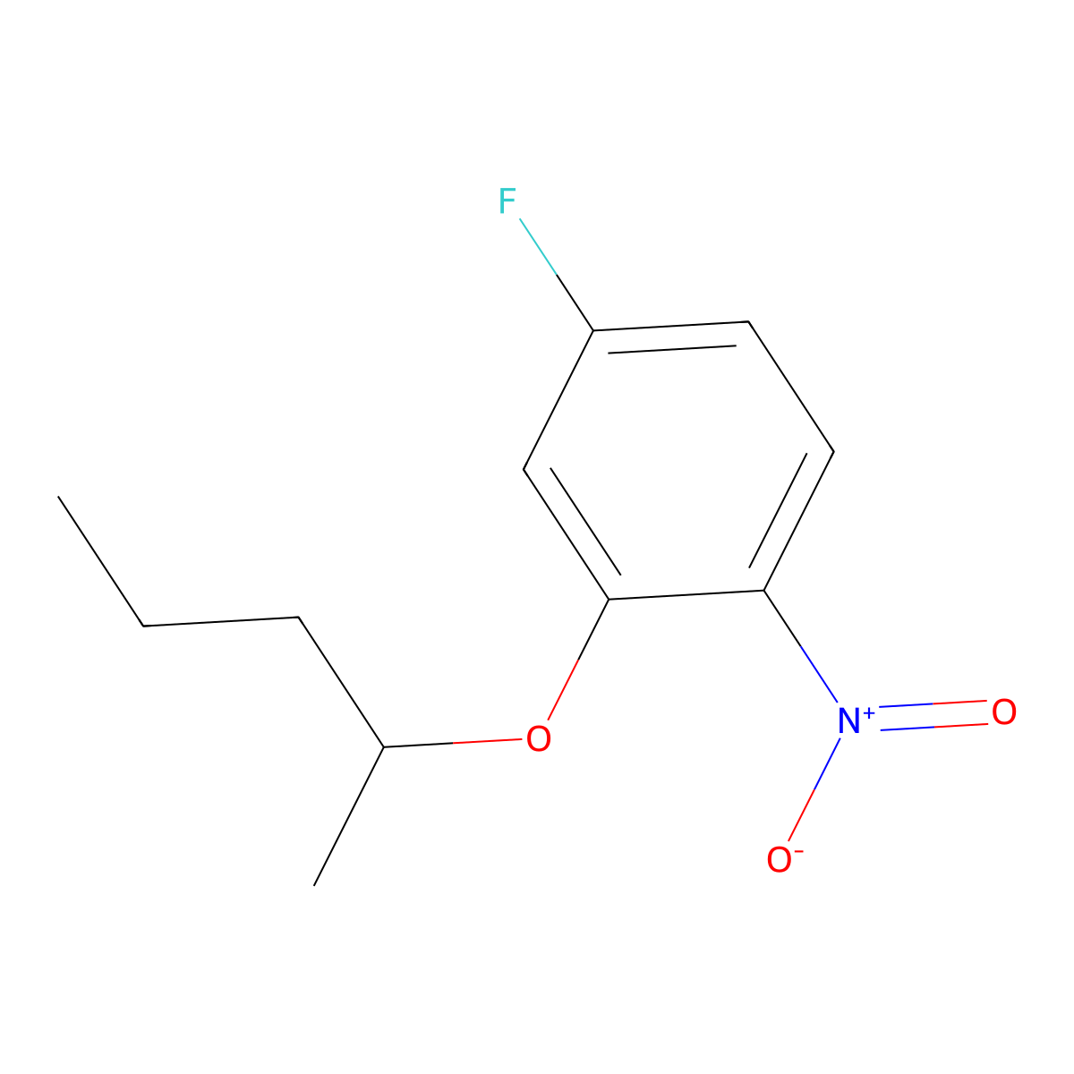 4-Fluoro-1-nitro-2-(pentan-2-yloxy)benzene molecular structure, CAS 1314987-41-1