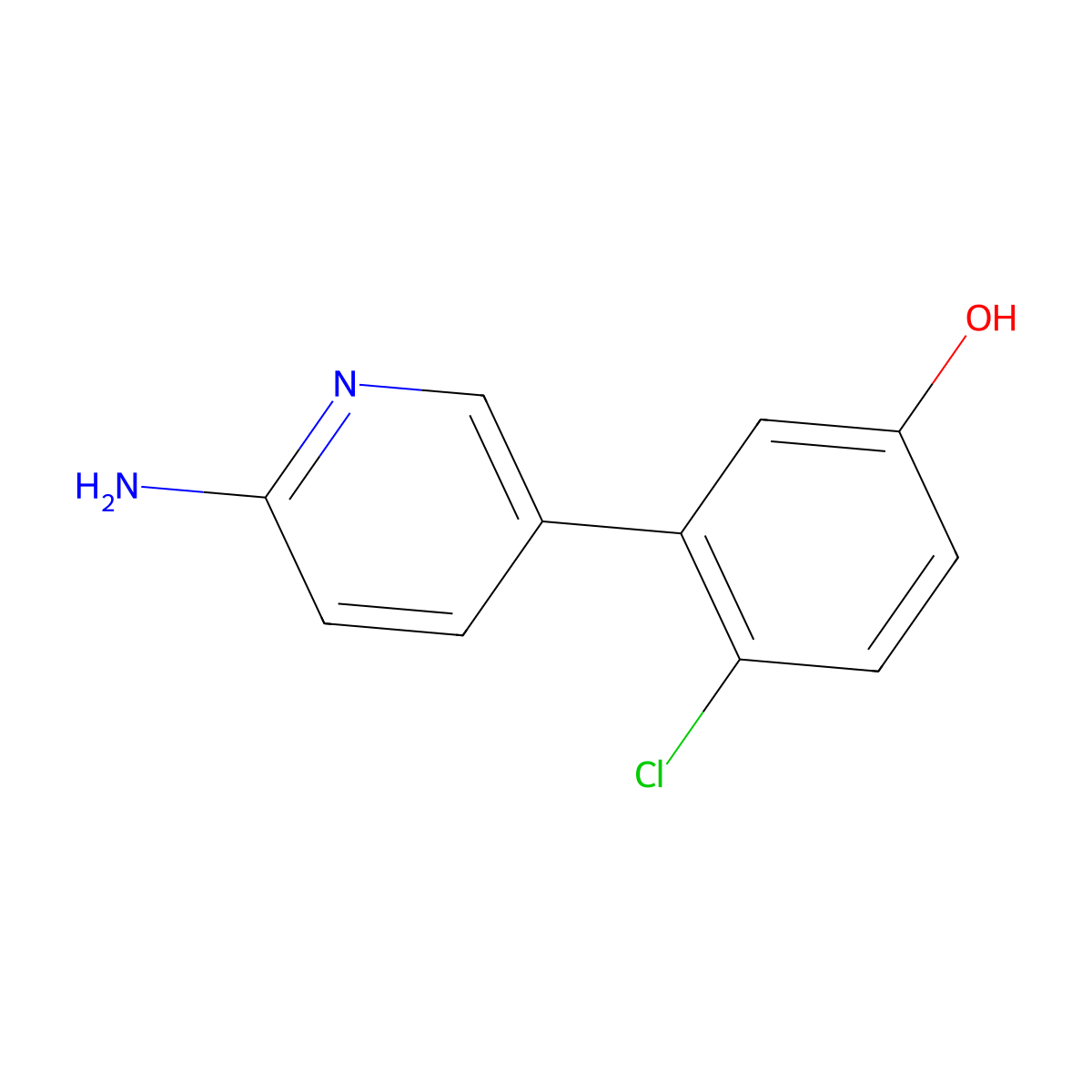 3-(6-Aminopyridin-3-yl)-4-chlorophenol molecular structure, CAS 1314987-47-7