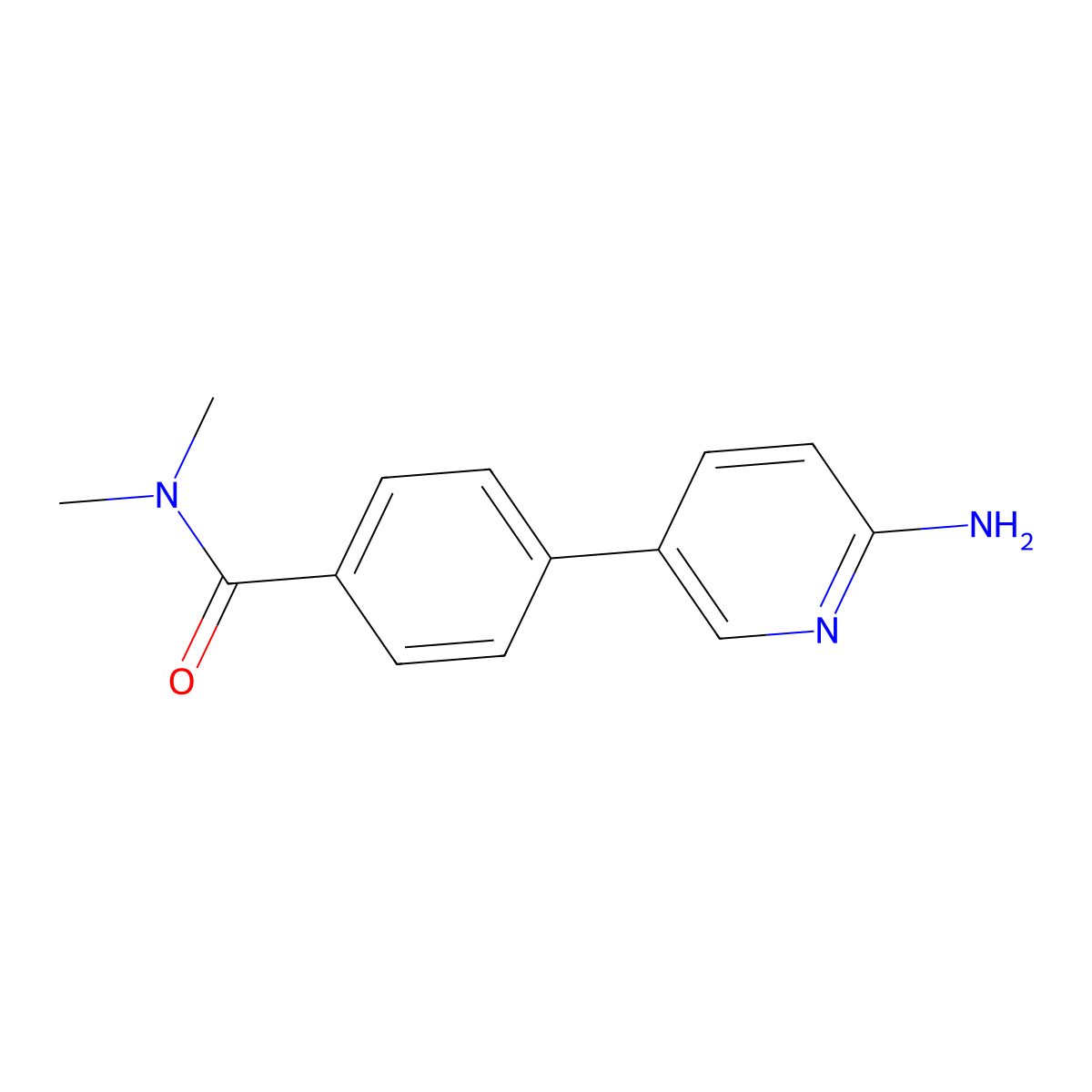 4-(6-Aminopyridin-3-yl)-N,N-dimethylbenzamide molecular structure, CAS 1314987-53-5